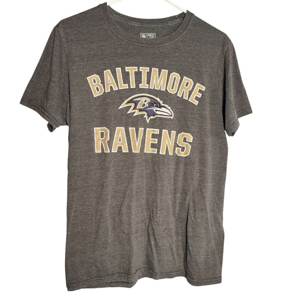 Baltimore Ravens Shirt Mens Medium Gray Football Logo NFL Pro Line Fanatics - Picture 1 of 10
